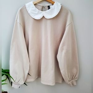 Women's size Small Oversized Sweatshirt with Collar